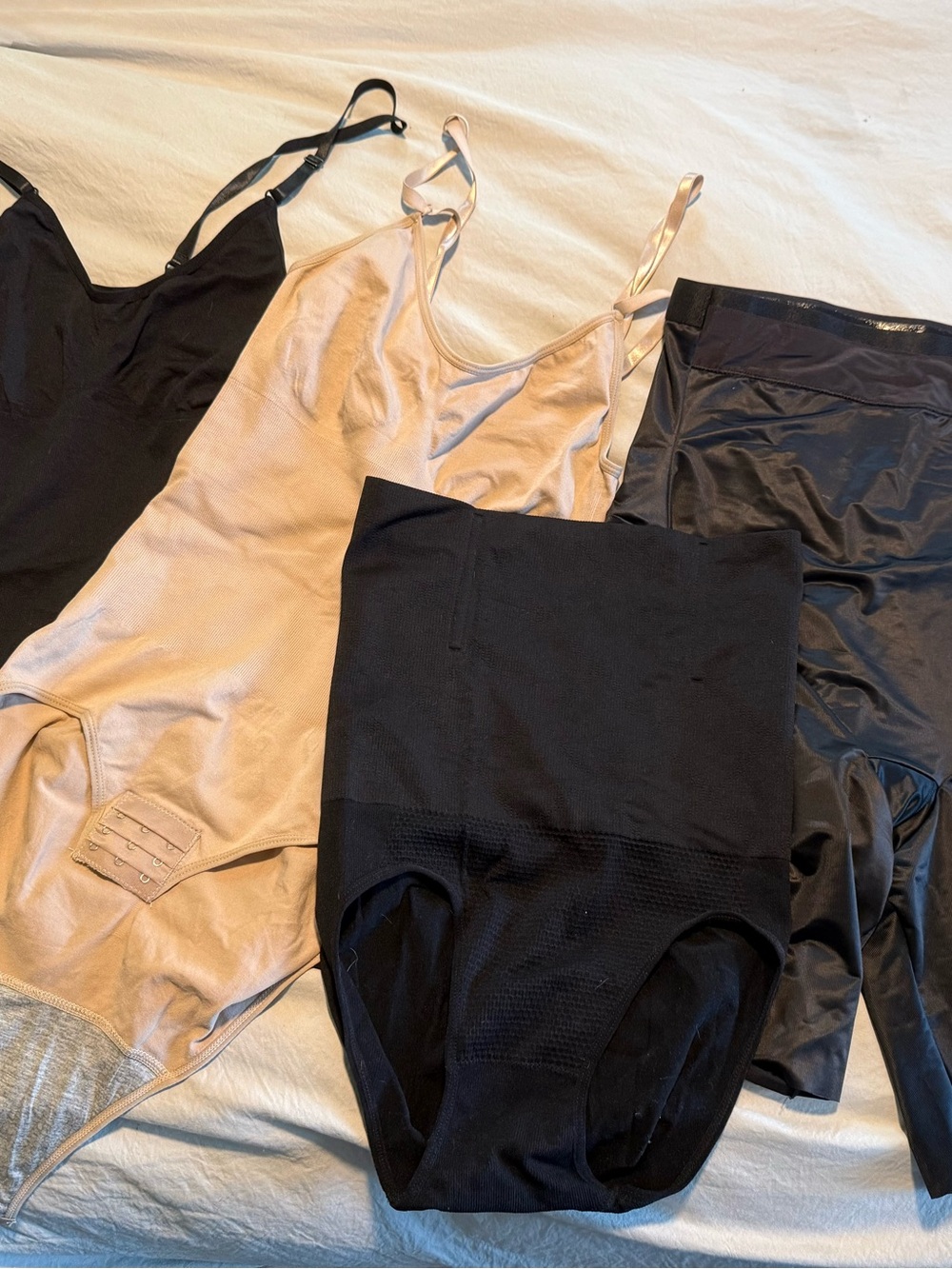 Maidenform Black & Nude Shapewear Camisoles and Briefs Set